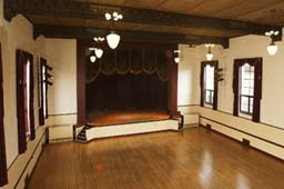 photo of the stage within the CG Matthews Hall